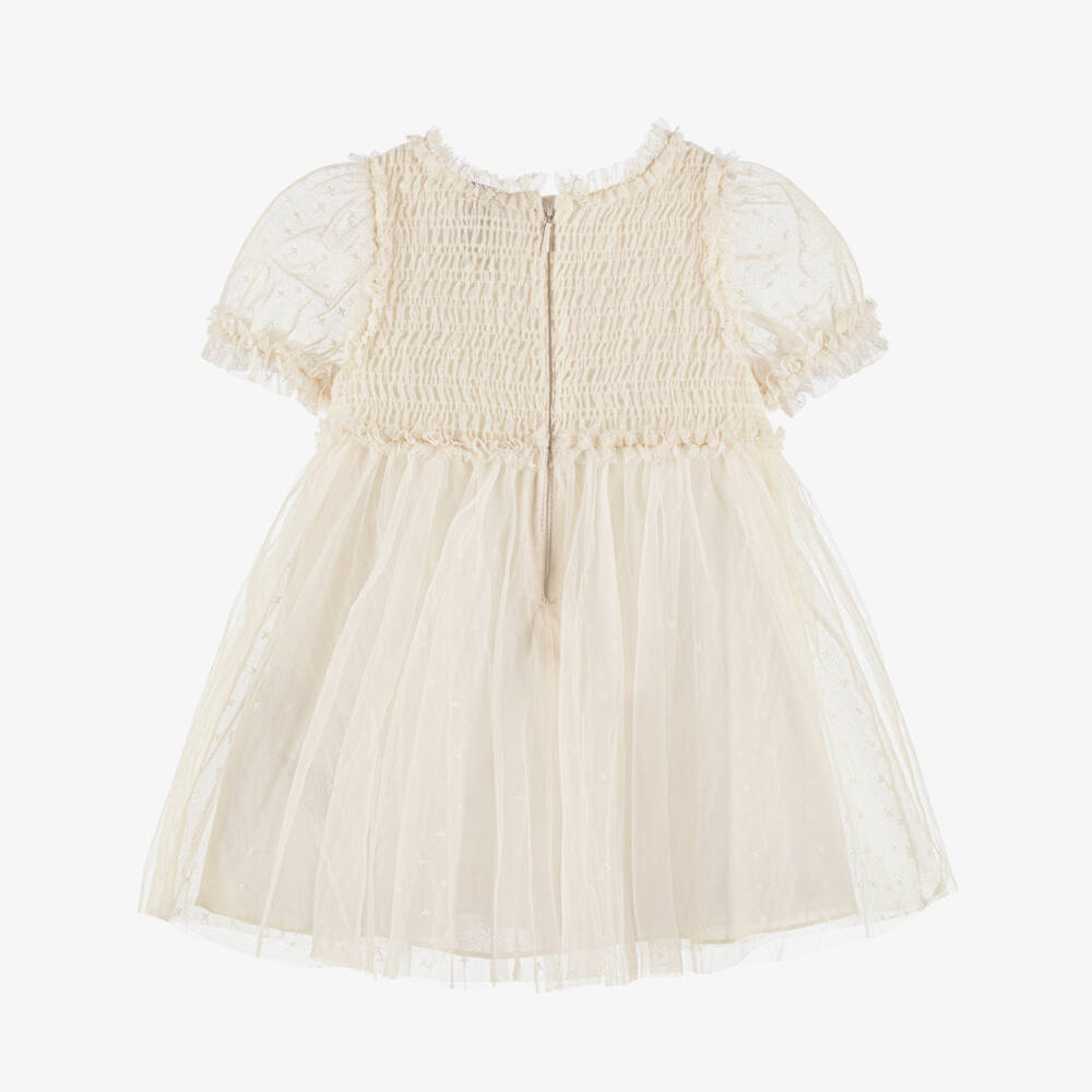 Needle & Thread-Baby Girls Cream Tulle Dress | Childrensalon