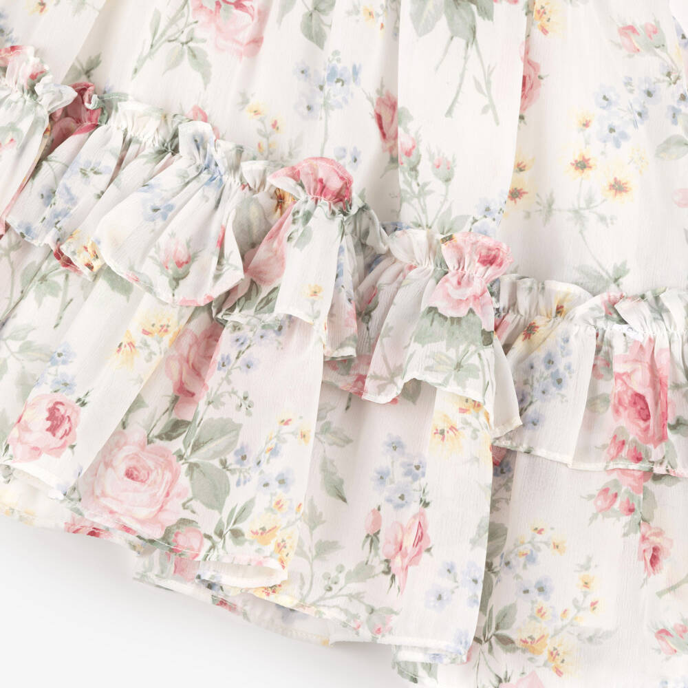 Needle & Thread-Baby Girls Ivory Pompadour Garden Smocked Dress | Childrensalon