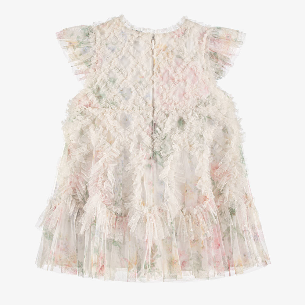 Needle & Thread-Baby Girls Ivory Pompadour Garden Tulle Dress | Childrensalon