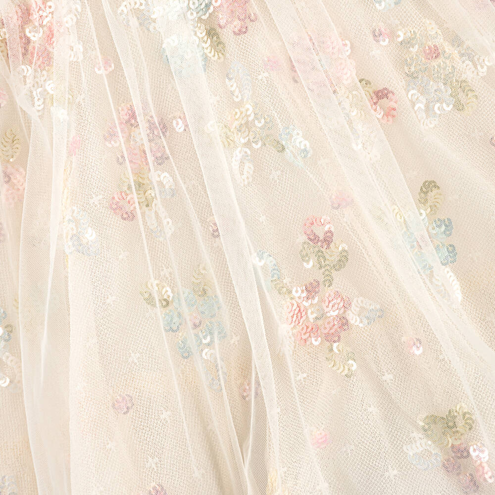 Needle & Thread-Baby Girls Ivory Sequinned Tulle Dress | Childrensalon