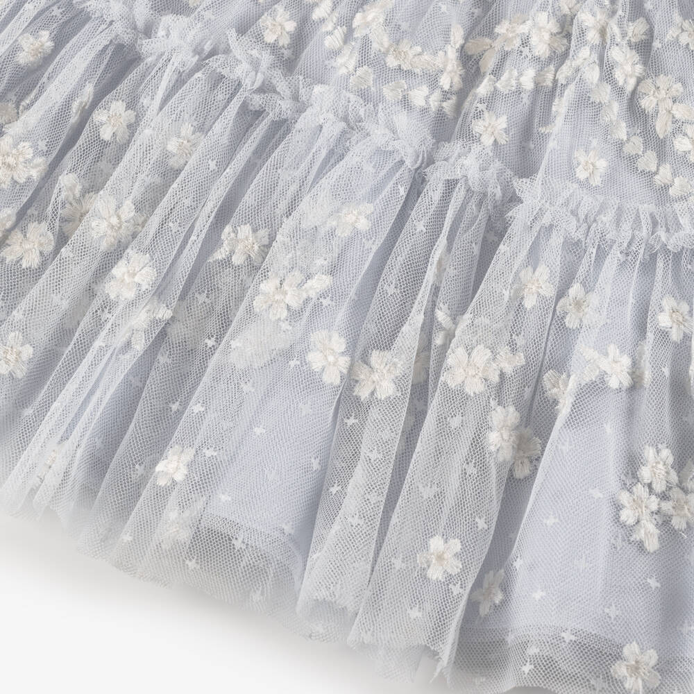 Needle & Thread-Baby Girls Pale Blue Garland Ribbon Dress | Childrensalon