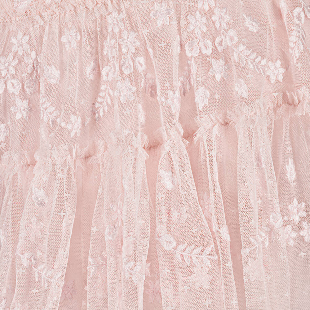 Needle & Thread-Baby Girls Pale Pink Embroidered Tulle Dress | Childrensalon