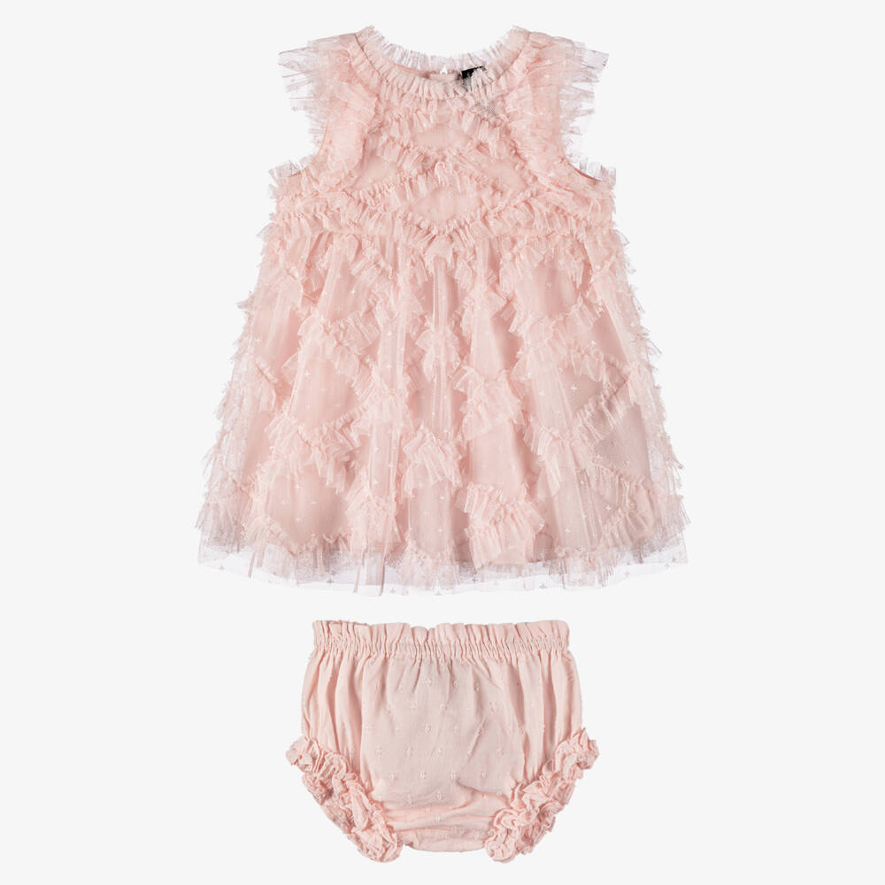 Needle & Thread-فستان تول مزين بالكشكش للبنات الرضع | Childrensalon