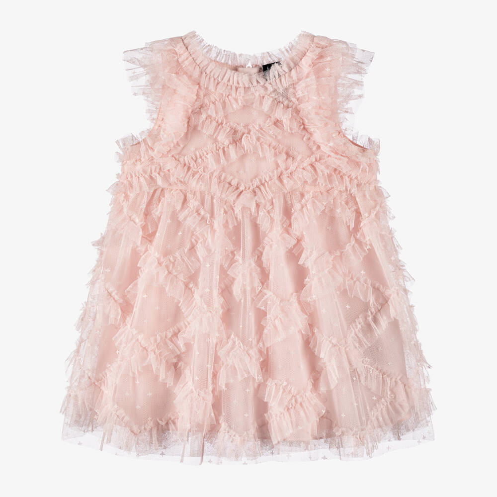 Needle & Thread-Baby Girls Ruffle Pattern Tulle Dress | Childrensalon