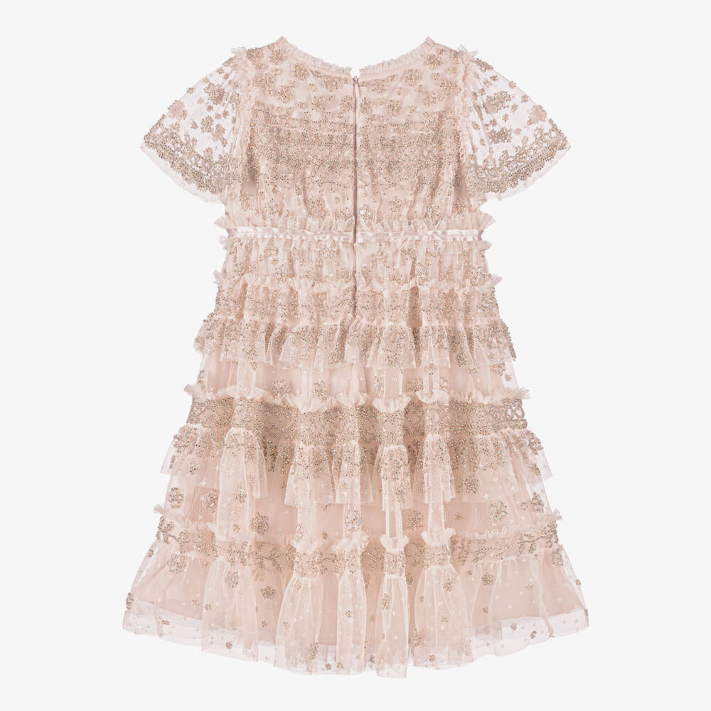 Needle & Thread-Girls Pale Pink Beaded Andromeda Dress | Childrensalon