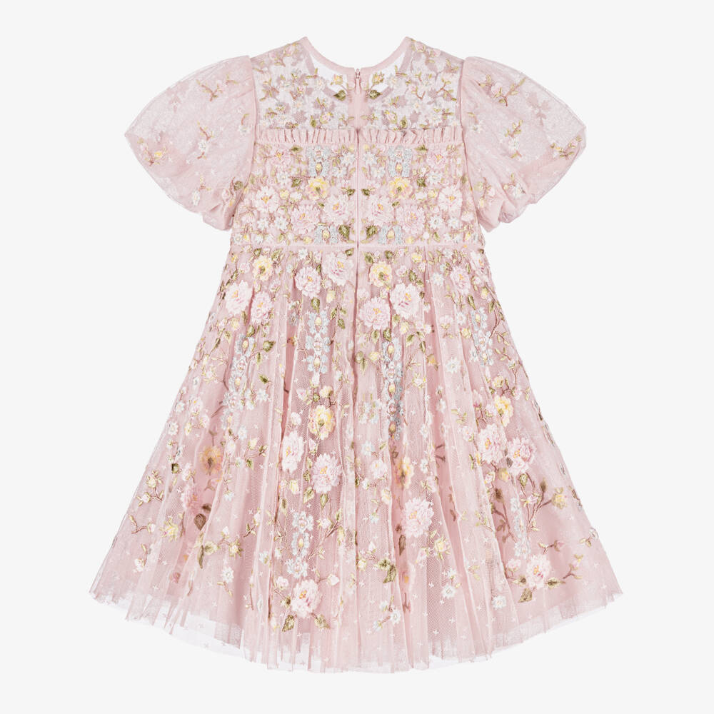 Needle & Thread-Girls Pink Garden Rose Dress | Childrensalon