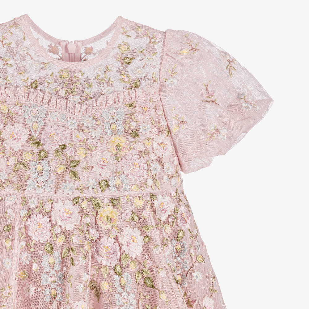 Needle & Thread-Girls Pink Garden Rose Dress | Childrensalon