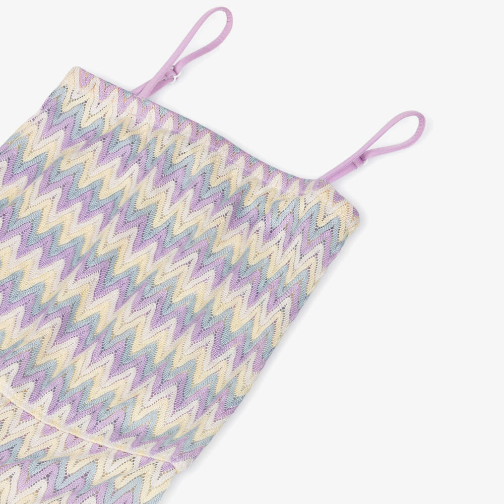 Nessi Byrd-بلاي سوت كروشيه زيغ زاغ لون بنفسجي ليلاك للبنات | Childrensalon