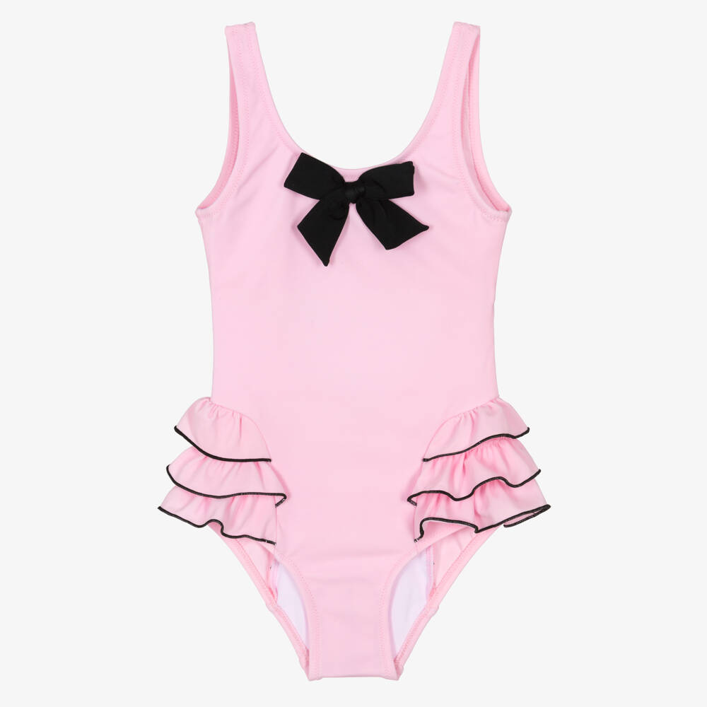 Nessi Byrd-مايوه بكشكش لون زهري فاتح للبنات | Childrensalon