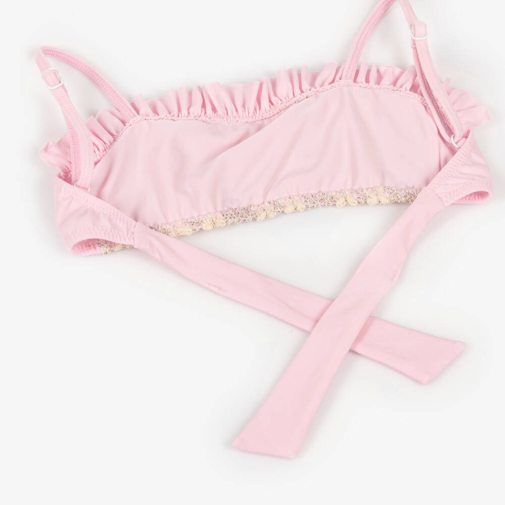 Nessi Byrd-Бикини розовое кроше для девочек (УФ50) | Childrensalon