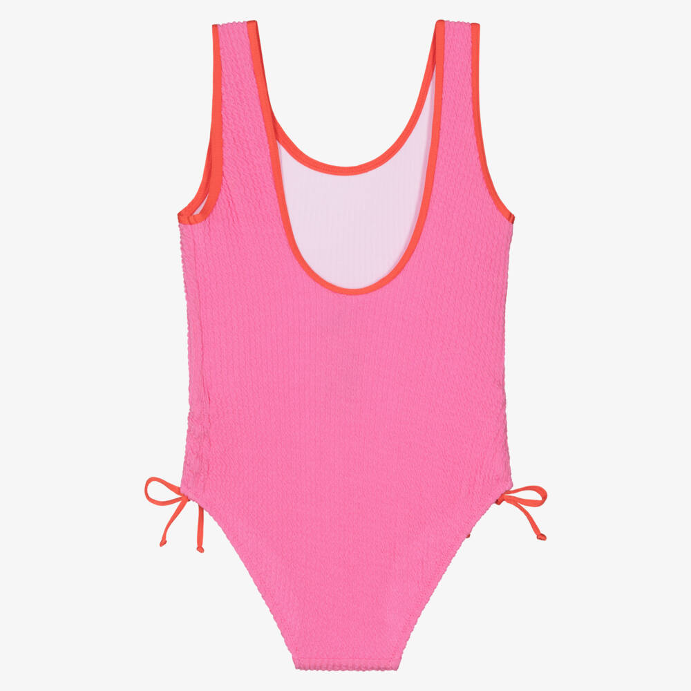 Nessi Byrd-مايوه مزين بفيونكات لون زهري للبنات | Childrensalon