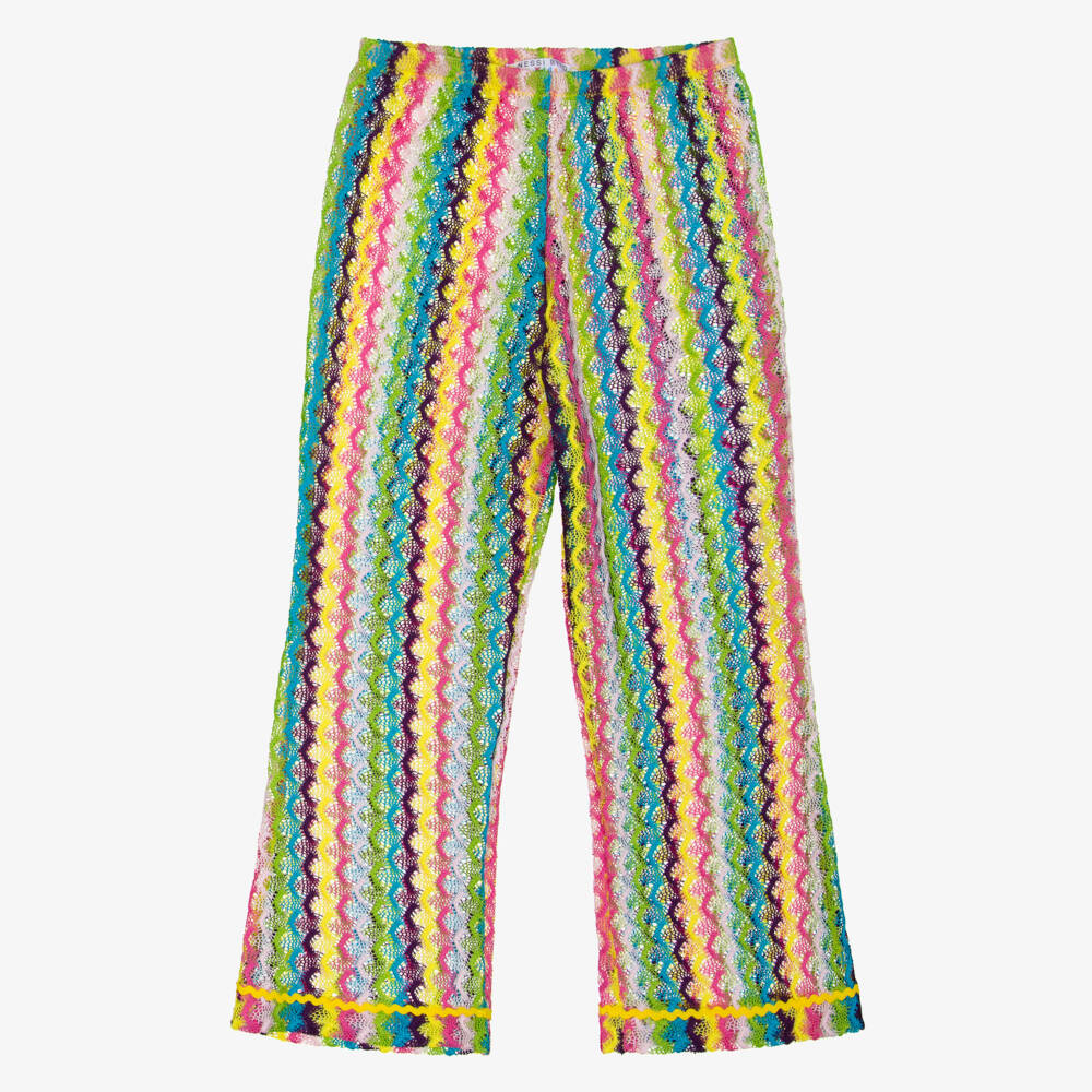 Nessi Byrd-بنطلون شاطئ كروشيه بألوان قوس قزح للبنات | Childrensalon