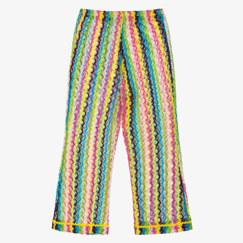 Nessi Byrd-Брюки пляжные радужные вязаные для девочек | Childrensalon
