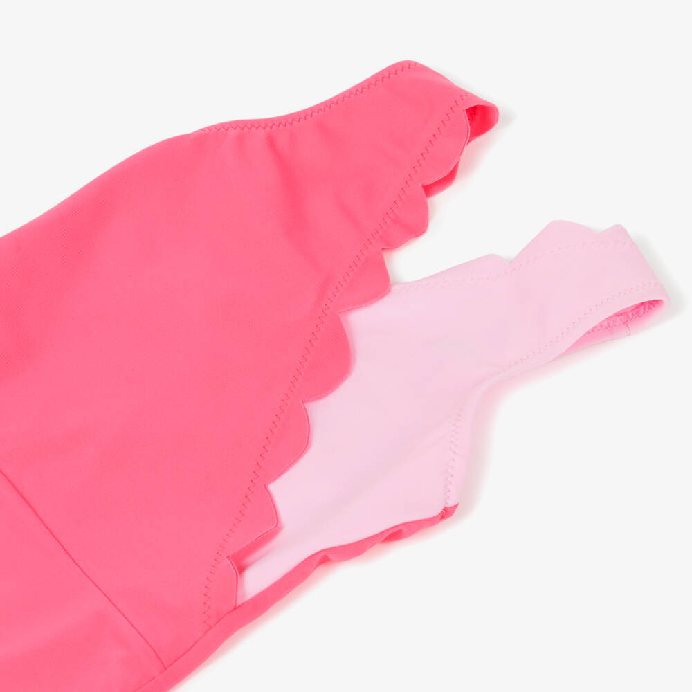 Nessi Byrd-مايوه بتصميم صدفي لون زهري للبنات (UV50) | Childrensalon