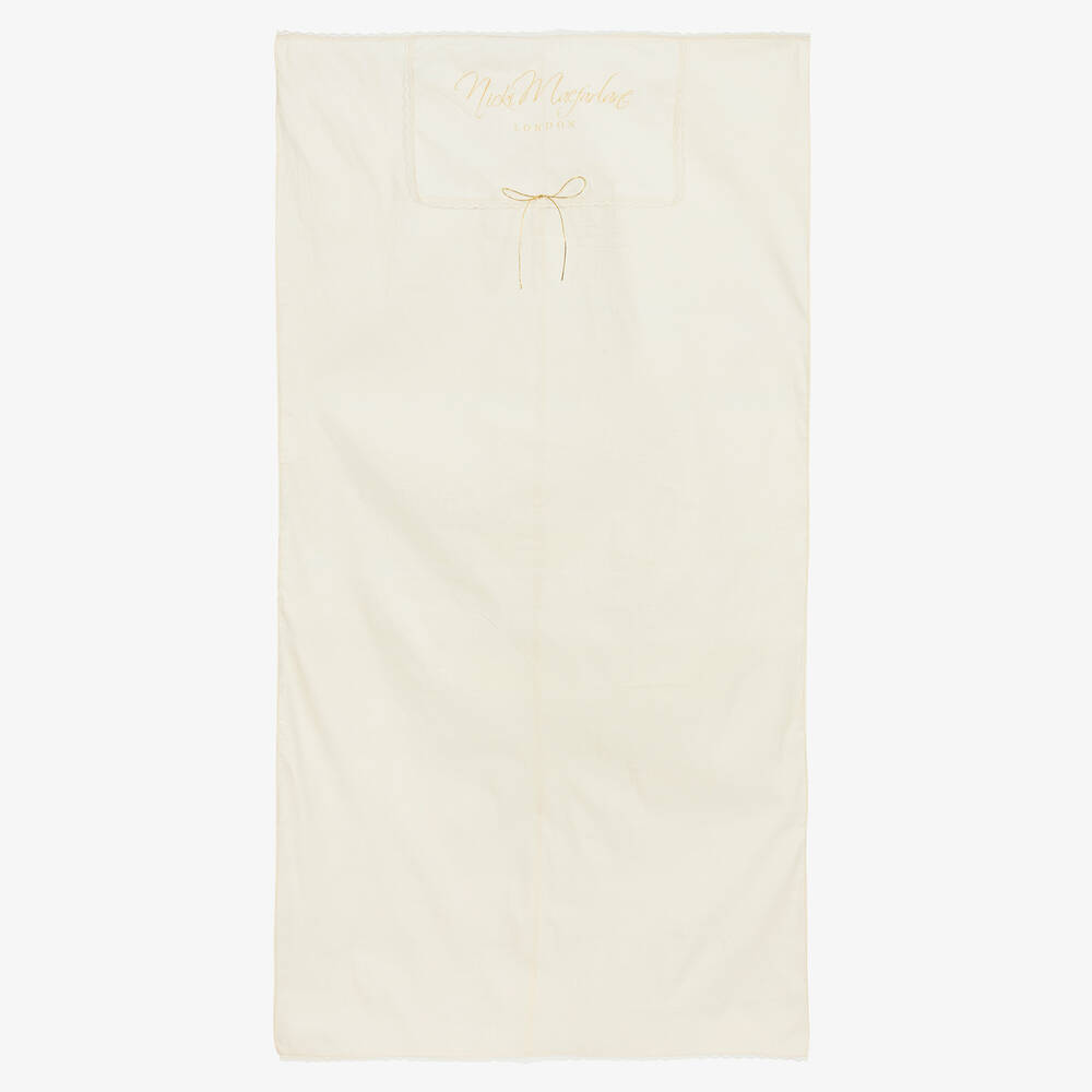 Nicki Macfarlane-Girls Ivory Silk & Lace Dress | Childrensalon