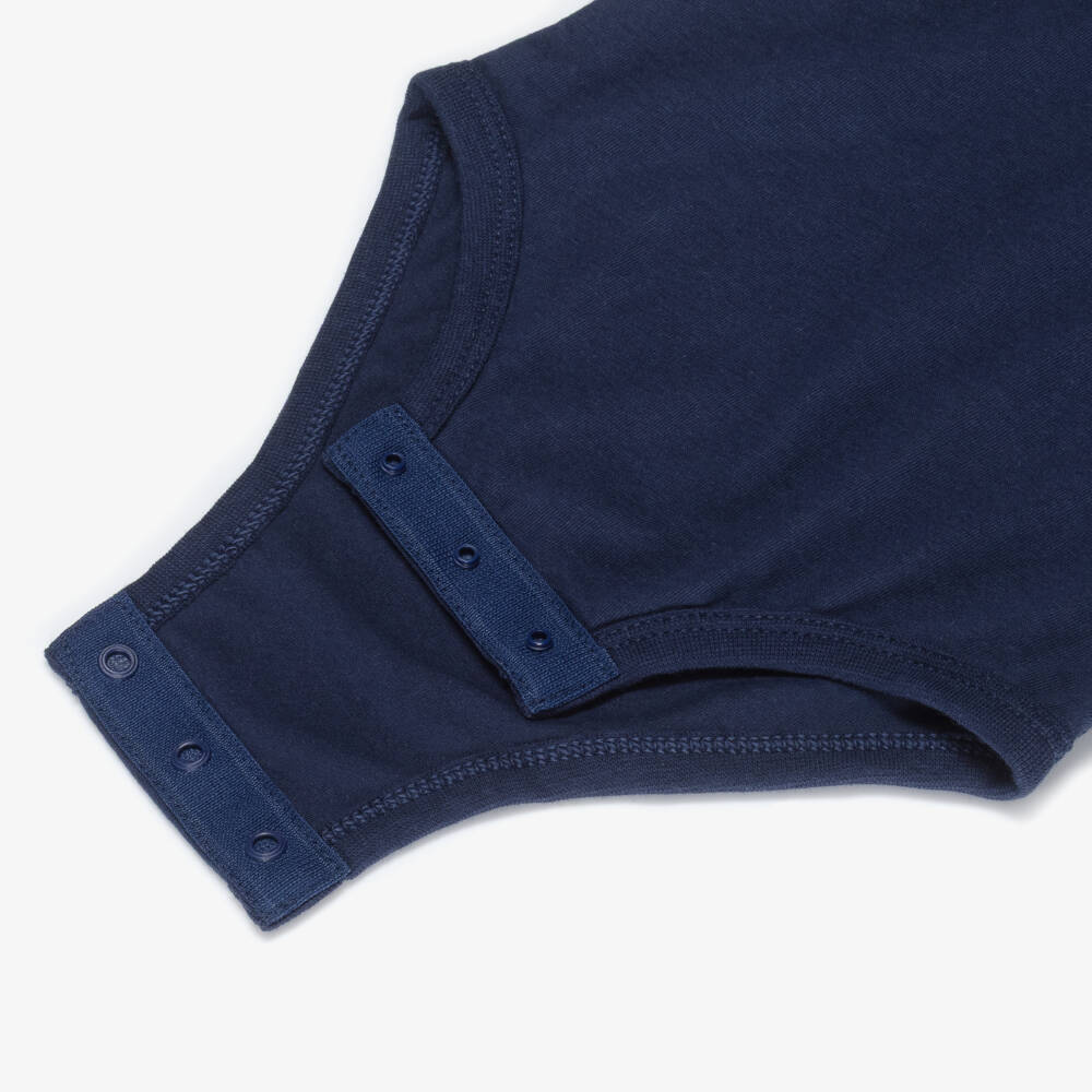 Nike-Baby Boys Blue Jersey Swoosh Logo Tracksuit Set | Childrensalon