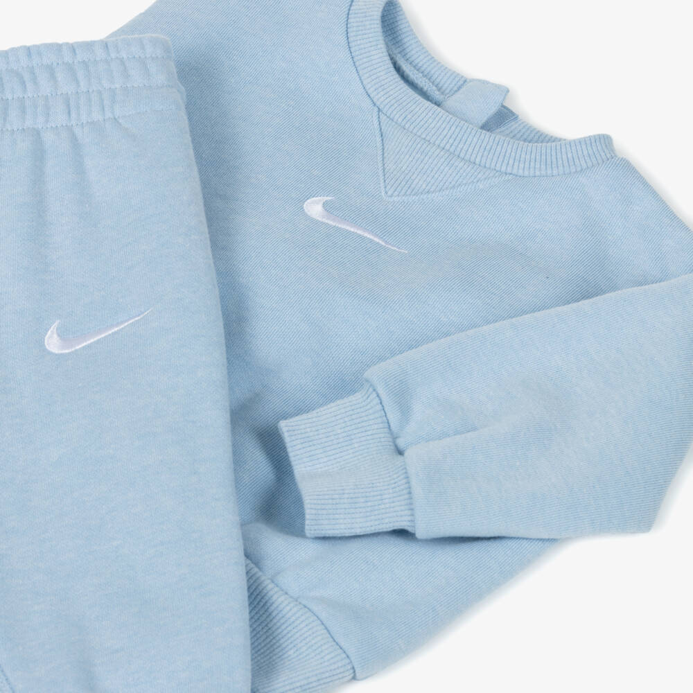 Nike-بدلة رياضية مزيج قطن لون أزرق للمواليد | Childrensalon