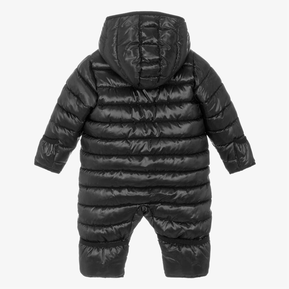 Nike-Black Logo Padded Snowsuit | Childrensalon