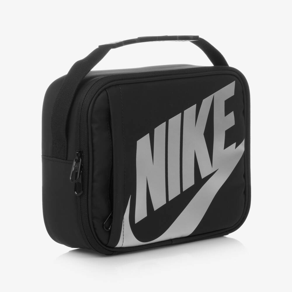 Nike-Black Swoosh Logo Lunch Bag (26cm) | Childrensalon