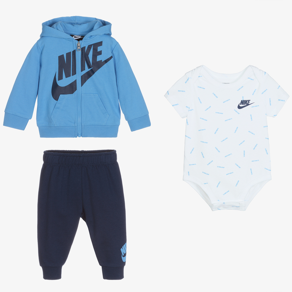 Nike-Blue & White Tracksuit Set | Childrensalon
