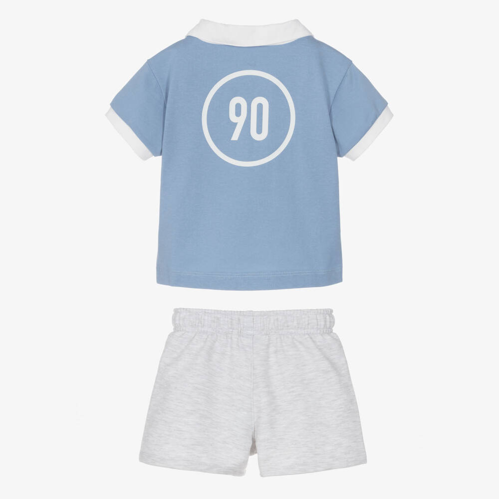 Nike-Boy Blue & Grey Goal Mode Shorts Set | Childrensalon