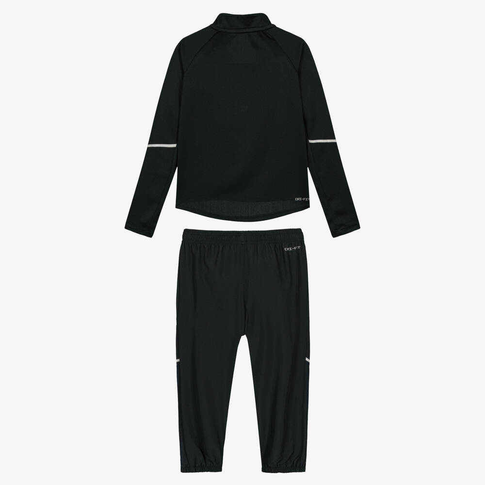 Nike-Boys Black Dri-FIT Quarter Zip Tracksuit | Childrensalon