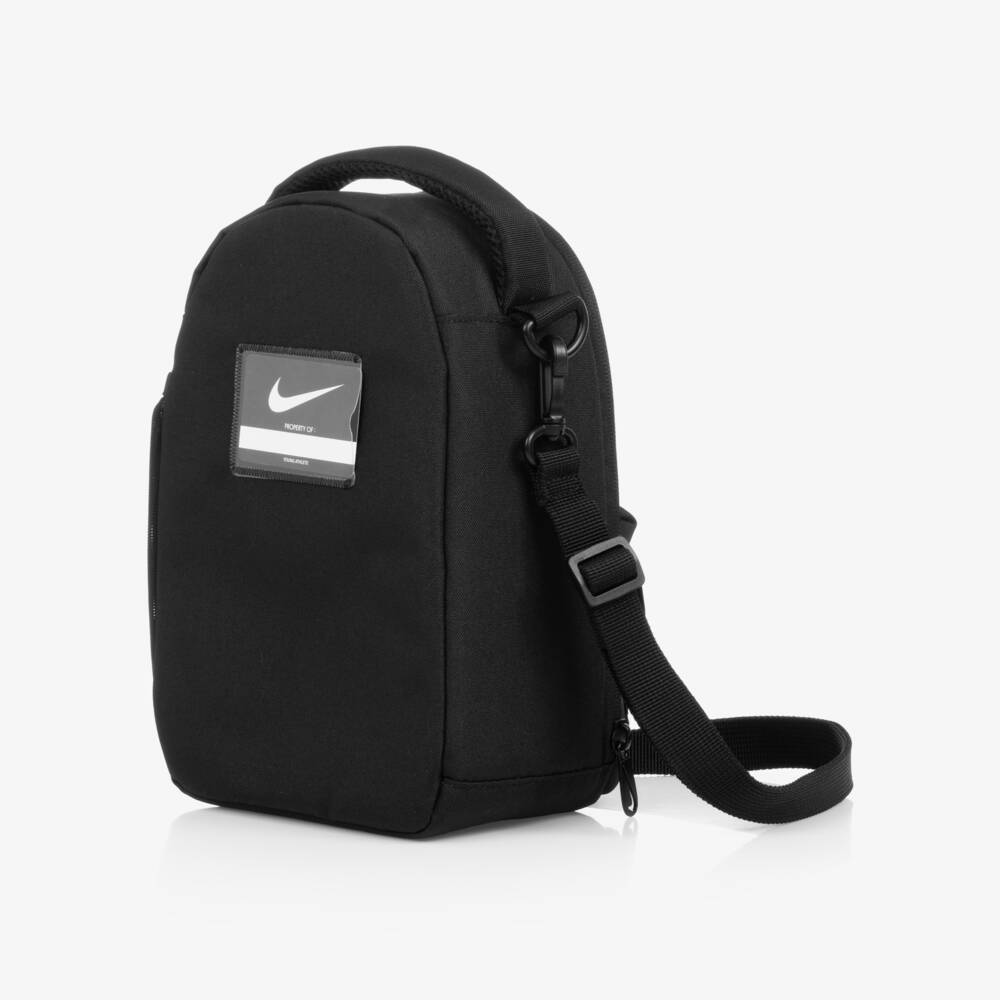 Nike-Boys Black Insulated Lunch Bag with Patches (27cm) | Childrensalon