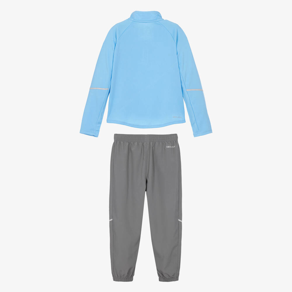 Nike-Boys Blue & Grey Dri-FIT Technology Tracksuit | Childrensalon