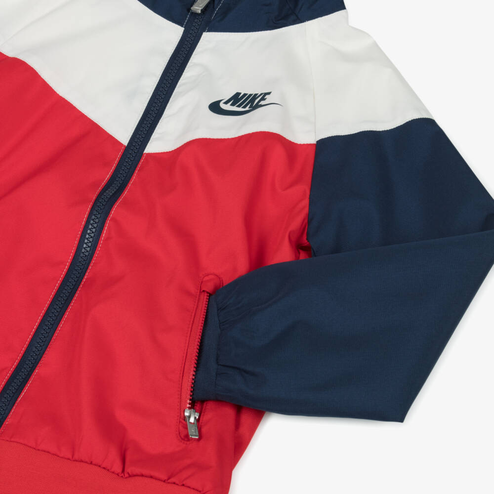 Nike-Ветровка сине-красная колорблок для мальчиков | Childrensalon