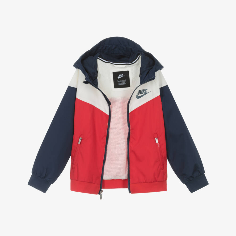 Nike-Ветровка сине-красная колорблок для мальчиков | Childrensalon