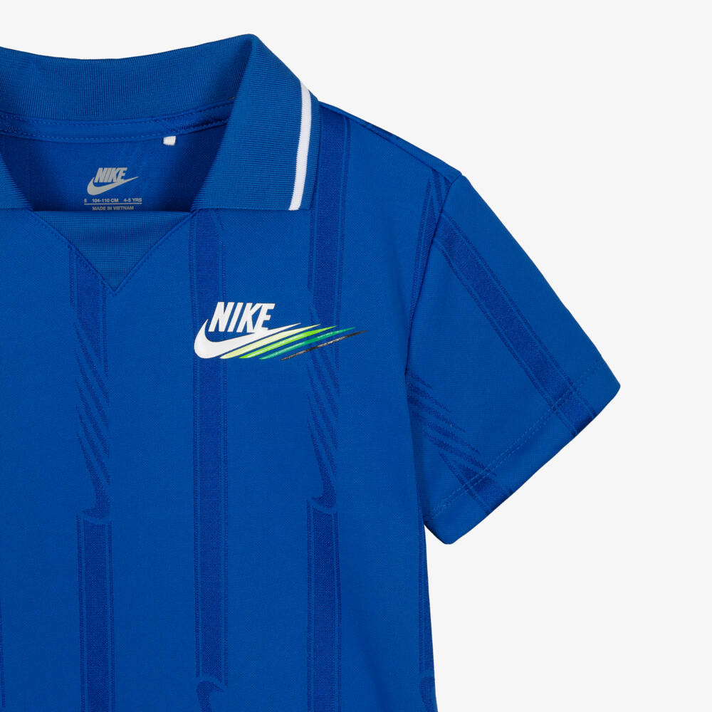 Nike-Boys Blue Retro Sporty Shorts Set | Childrensalon