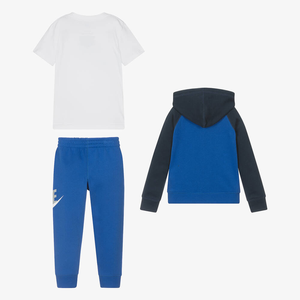 Nike-Boys Blue Swoosh Tracksuit Set | Childrensalon