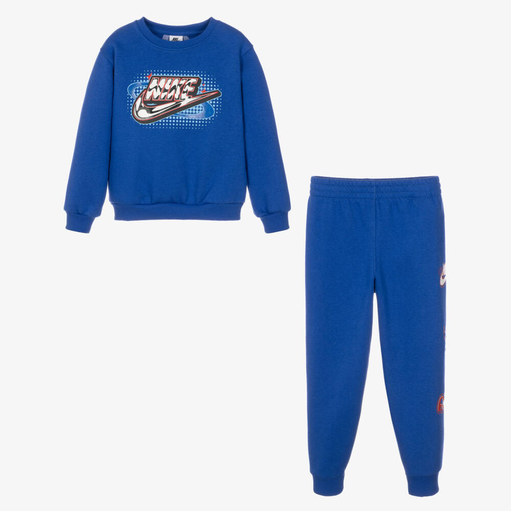 Nike-Boys Cobalt Blue Tracksuit with Graphic Logos | Childrensalon