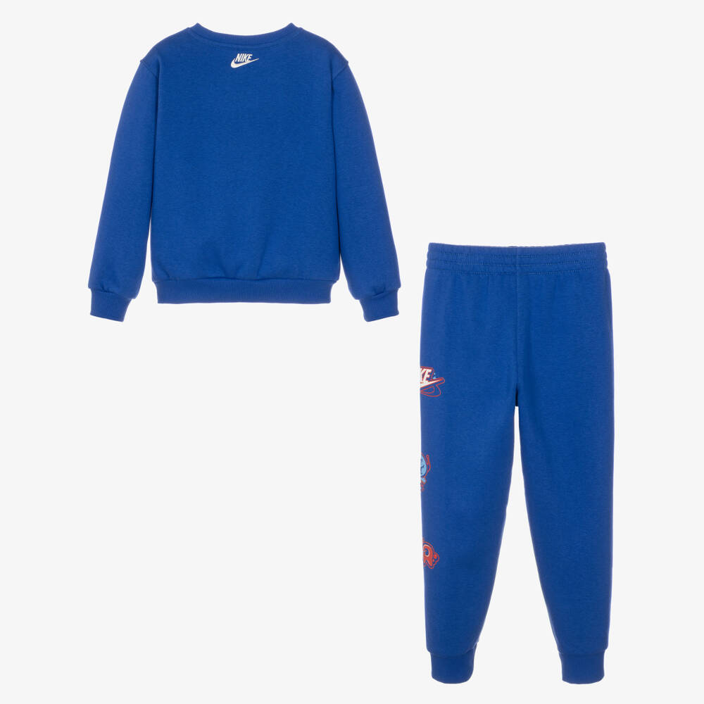 Nike-Boys Cobalt Blue Tracksuit with Graphic Logos | Childrensalon