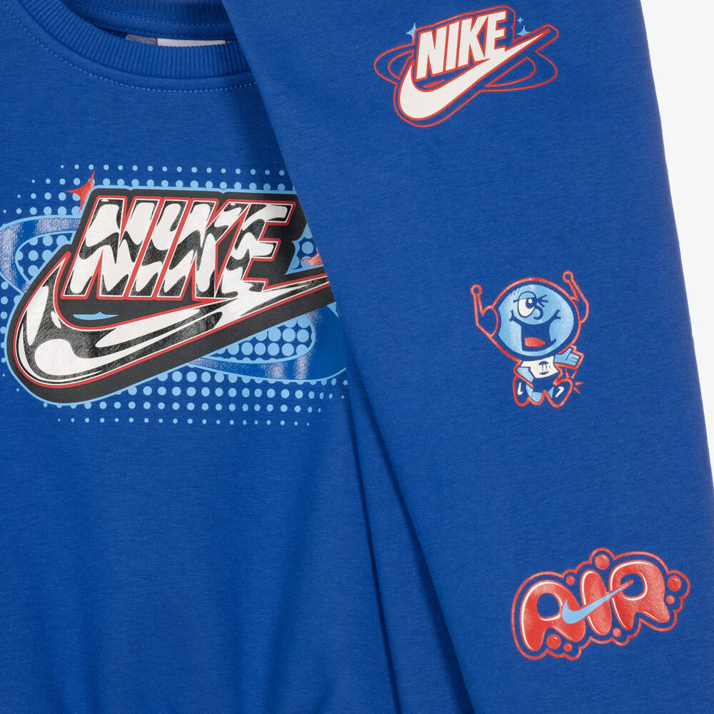 Nike-Boys Cobalt Blue Tracksuit with Graphic Logos | Childrensalon