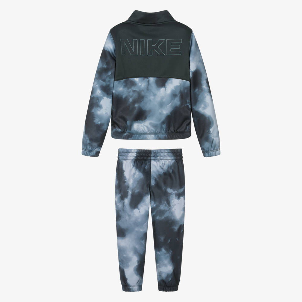 Nike-طقم رياضي بياقة عالية لون أزرق ورمادي للأولاد | Childrensalon