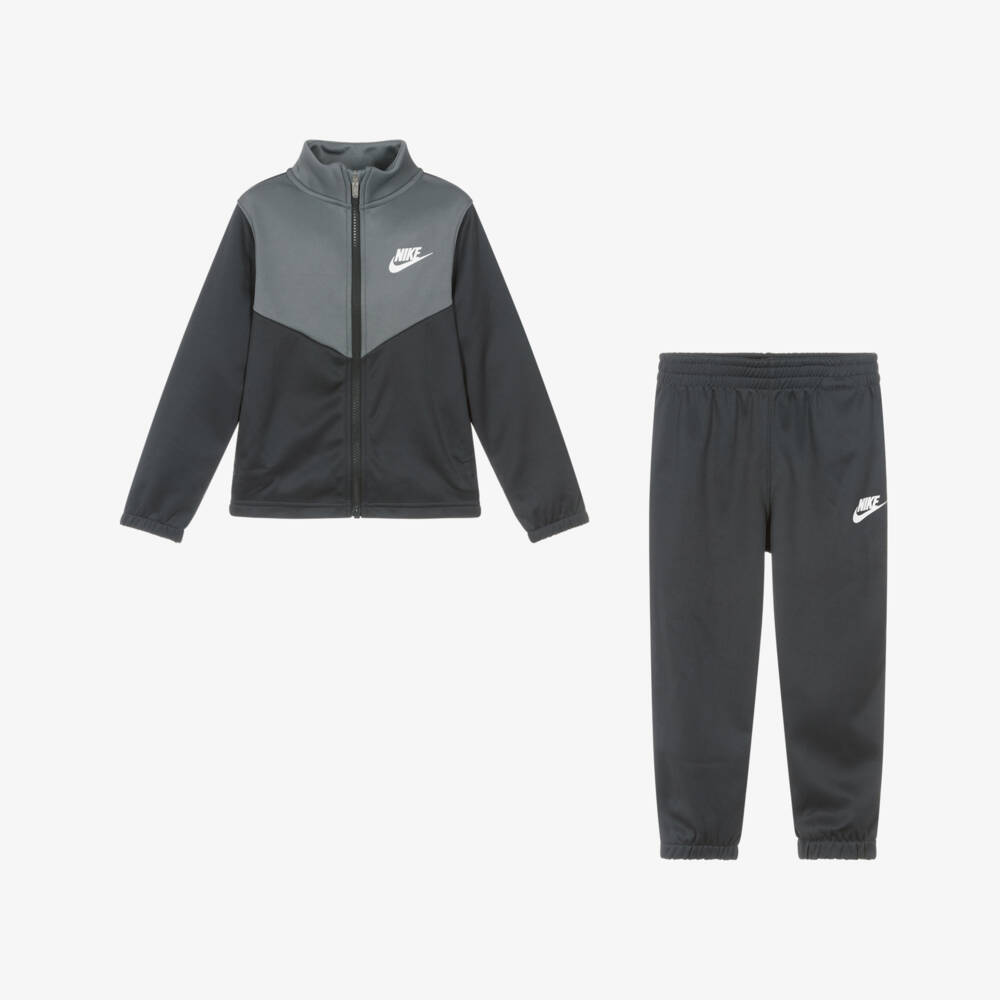 Nike-Boys Grey Tracksuit with Swoosh Logos | Childrensalon