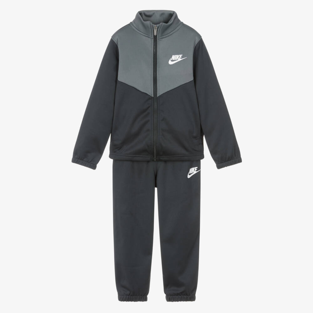 Nike-Boys Grey Tracksuit with Swoosh Logos | Childrensalon