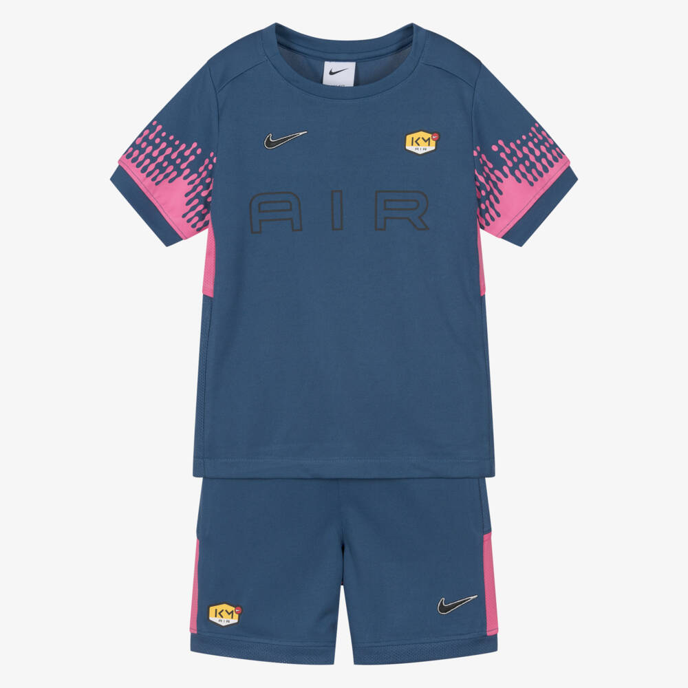 Nike-Boys Navy Blue Kylian Mbappé Dri-FIT Shorts Set | Childrensalon