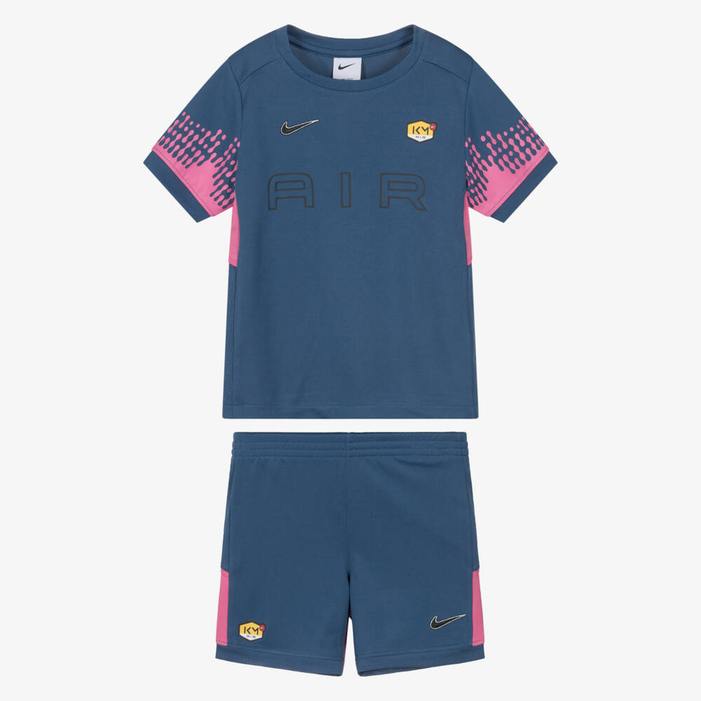 Nike-Boys Navy Blue Kylian Mbappé Dri-FIT Shorts Set | Childrensalon