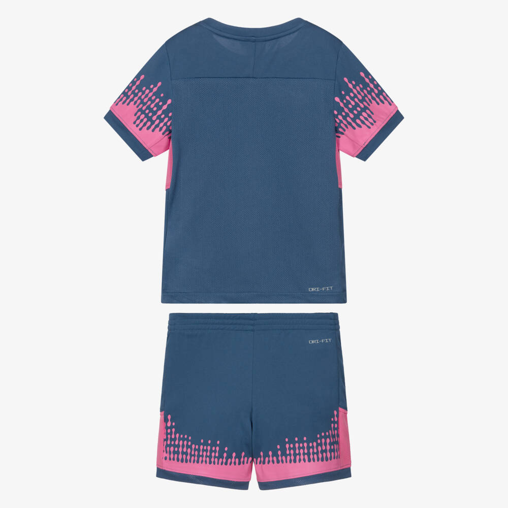 Nike-Boys Navy Blue Kylian Mbappé Dri-FIT Shorts Set | Childrensalon