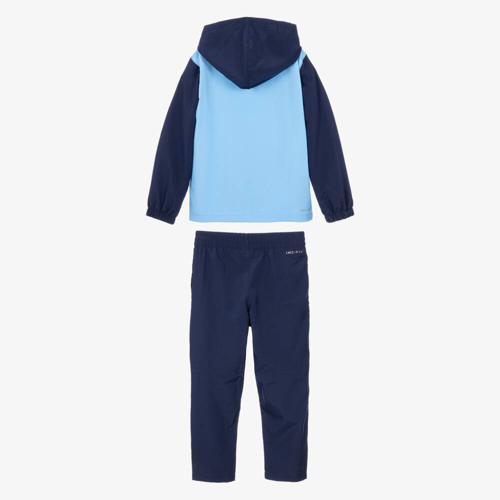 Nike-Colourblock Blue Tracksuit with Dri-FIT Technology | Childrensalon