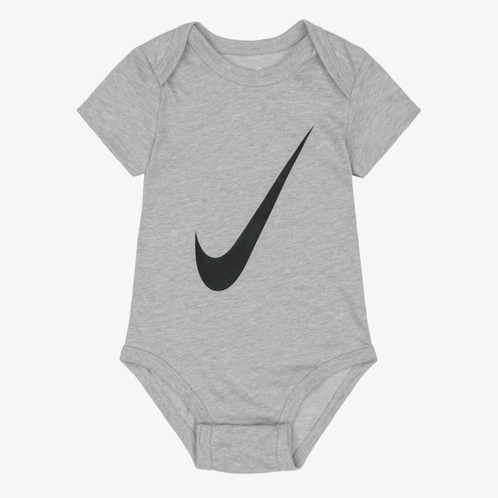 Nike-تبان قطن لون رمادي وأبيض وأسود للمواليد (عدد 3) | Childrensalon