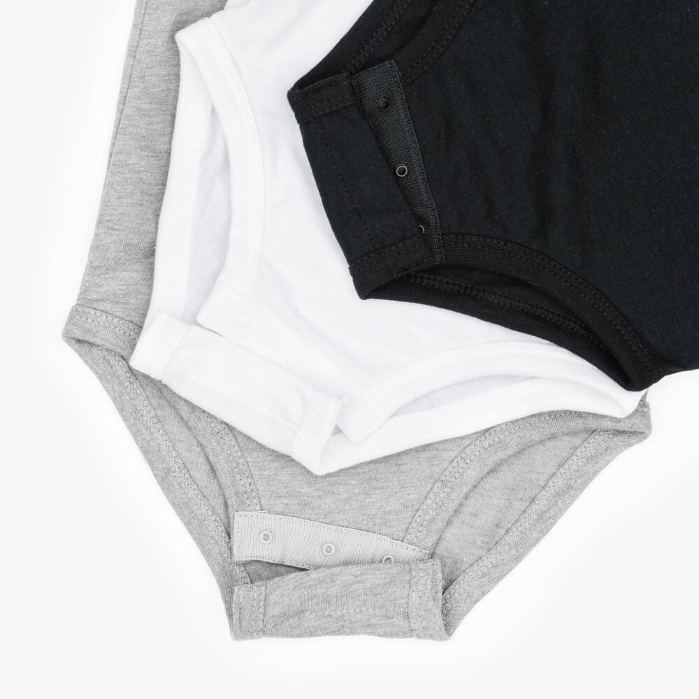 Nike-تبان قطن لون رمادي وأبيض وأسود للمواليد (عدد 3) | Childrensalon