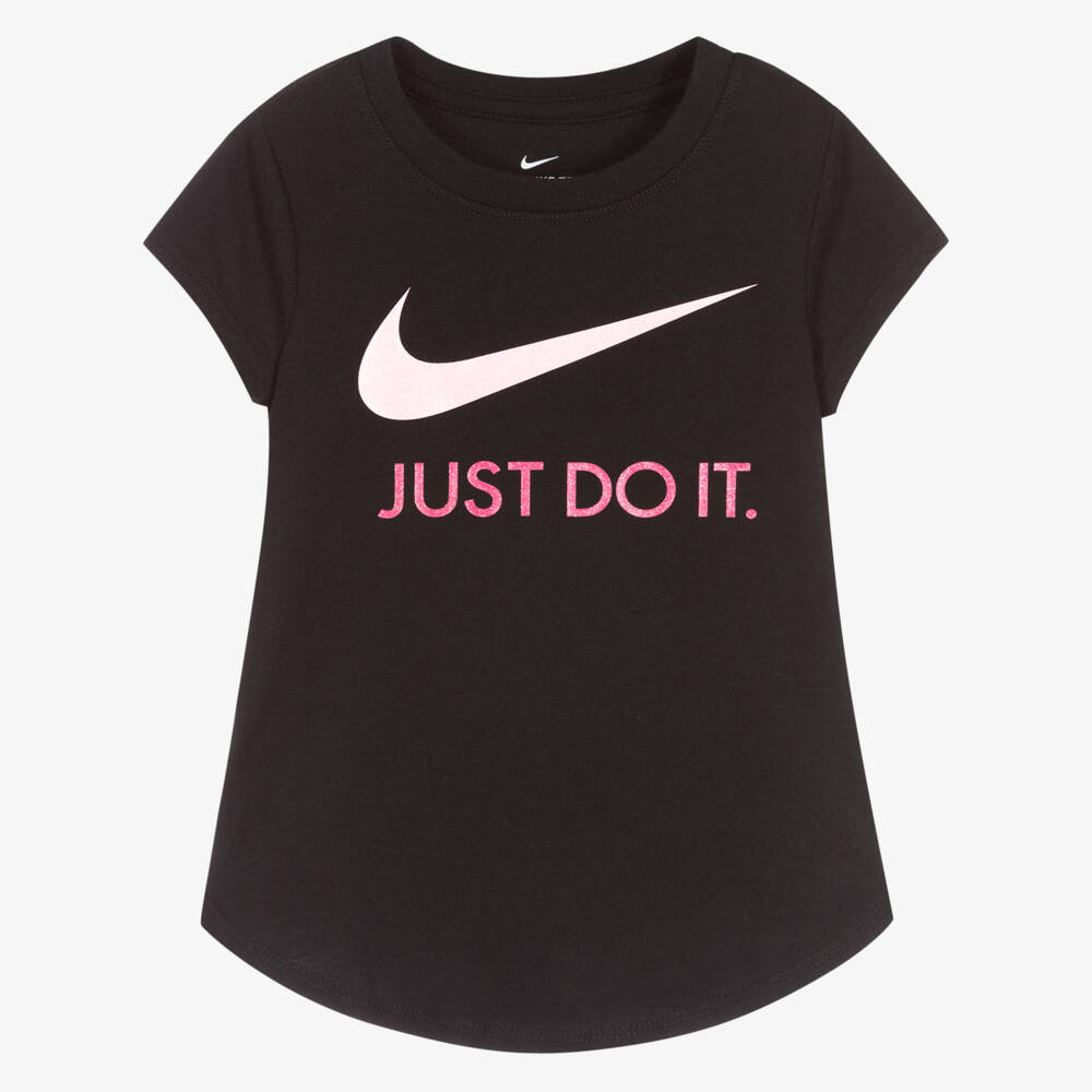 Nike-Черная хлопковая футболка для девочек | Childrensalon