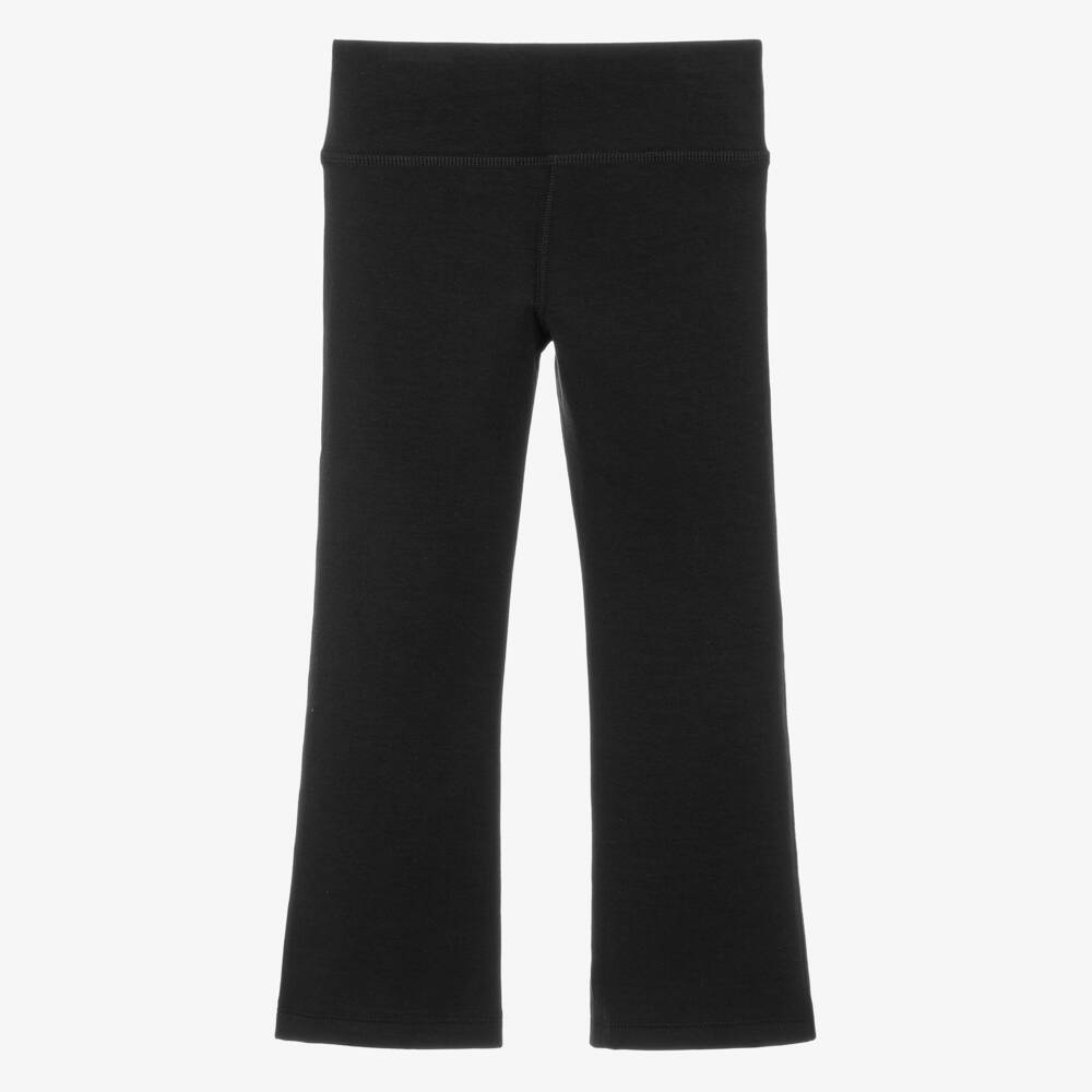 Nike-Girls Black Flared Jersey Leggings | Childrensalon