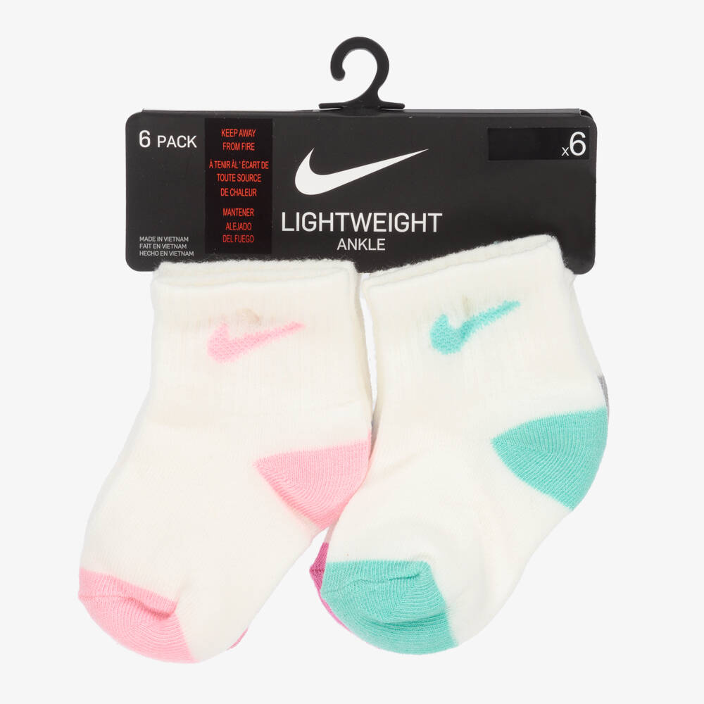 Nike-جوارب كاحل لون عاجي (عدد 6) | Childrensalon