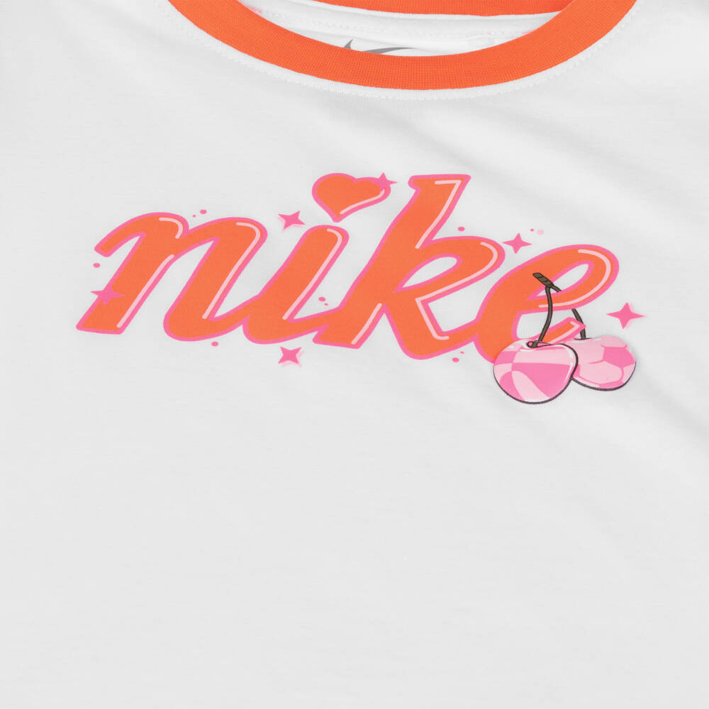 Nike-Girls Orange Dri-FIT Shorts Set | Childrensalon
