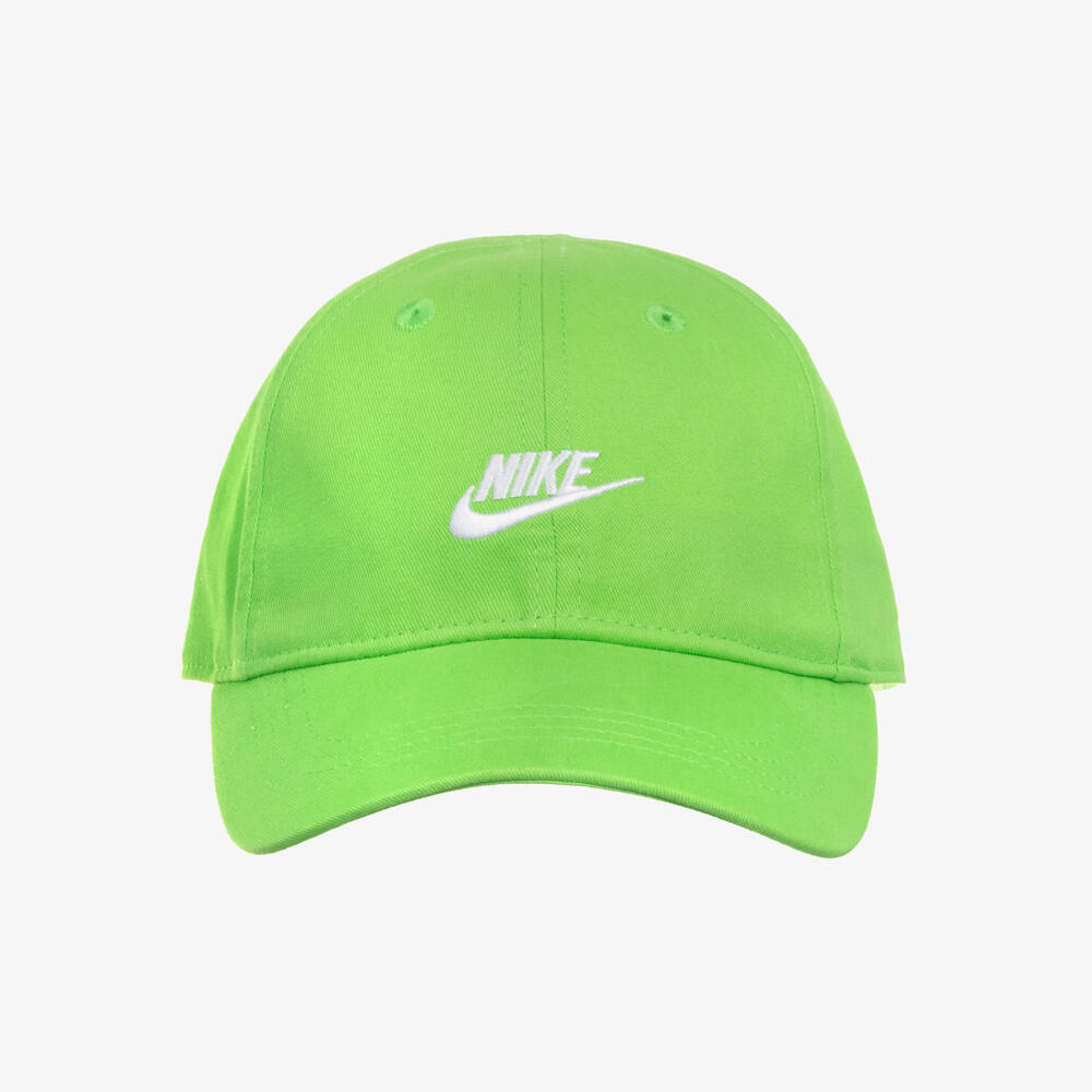Nike-Green Cotton Swoosh Logo Cap | Childrensalon