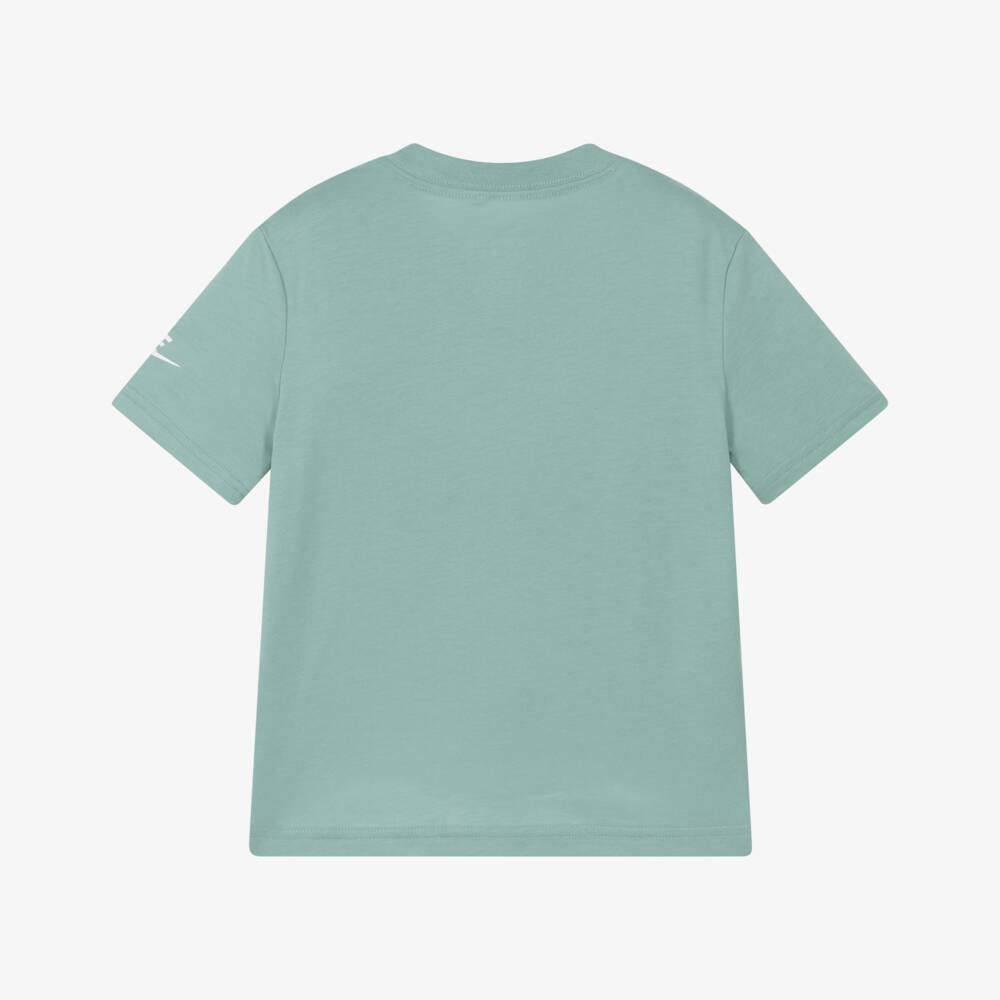 Nike-Green Swoosh Logo T-Shirt | Childrensalon